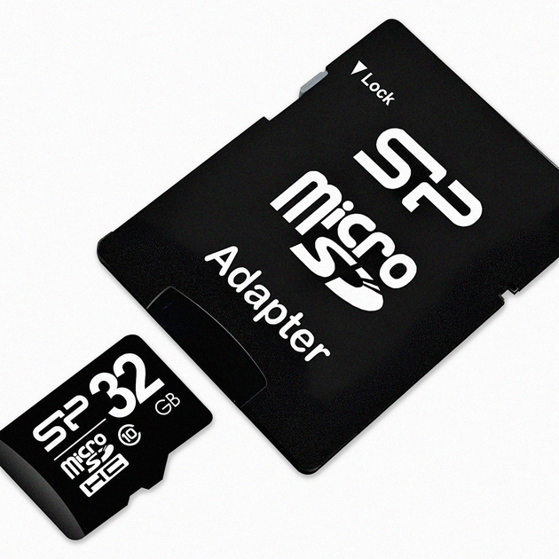 Карта памяти Micro SD Silicone 32 Gb с адаптером флеш карта микро сд класс памяти 10 с переходником для фотоаппарата телефона навигатора комплектующие для оргтехники - изображение 6
