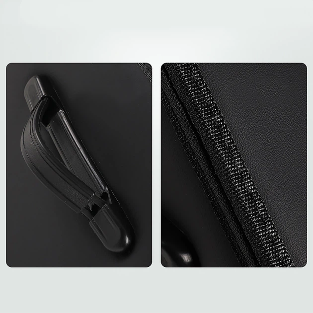 Автомобильный органайзер Lesko 5699 Black 66*32*29 см два отдела для хранения на липучках с ручкой - изображение 2