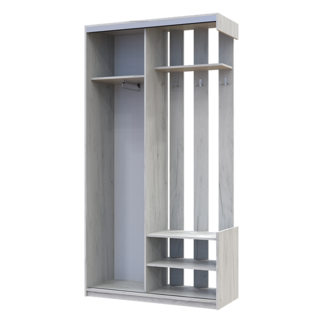 Прихожая Doros City One Door Белый Дуб 1 Зеркало 110х45х210 (7536987) - изображение 3