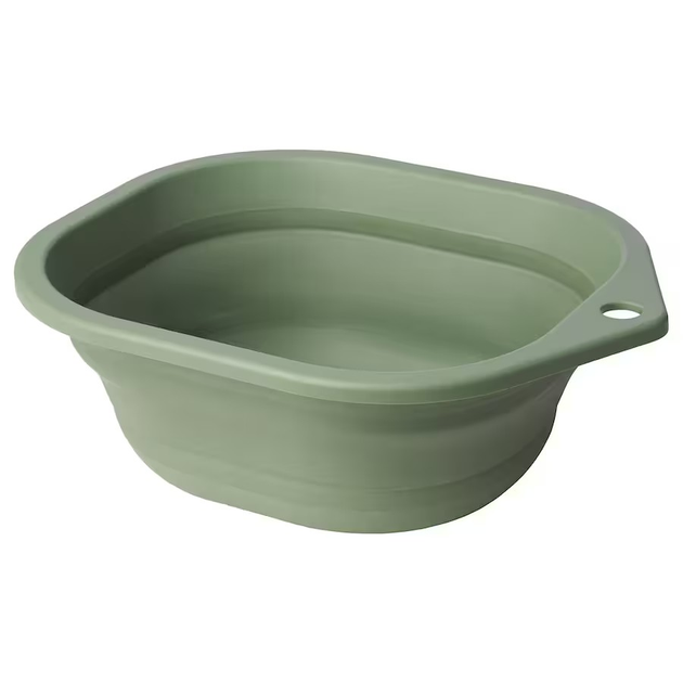 Тазик складаний для прання IKEA Pepprig 705.729.63 15х42х35 см 10л Зелений - Фото 2 Тазик складаний для прання IKEA Pepprig 705.729.63 15х42х35 см 10л Зелений - зображення 2