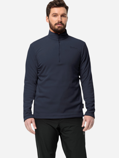 Bluza męska nierozpinana streetwear Jack Wolfskin Taunus Hz M 1709522_1010 XL Ciemnogranatowa (4064993552379) - obraz 1