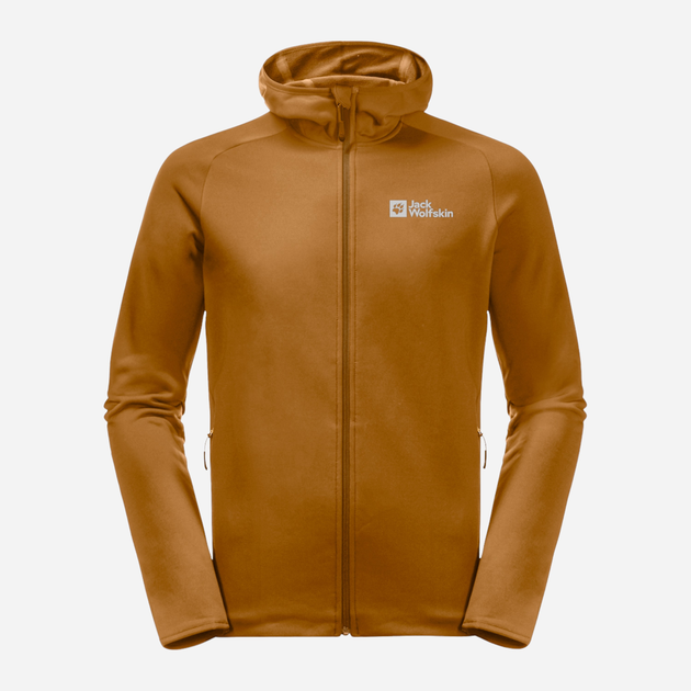 Bluza męska rozpinana streetwear Jack Wolfskin Baiselberg Hooded Fz M 1710541_M0043 3XL Pomarańczowa (4064886339452) - obraz 1