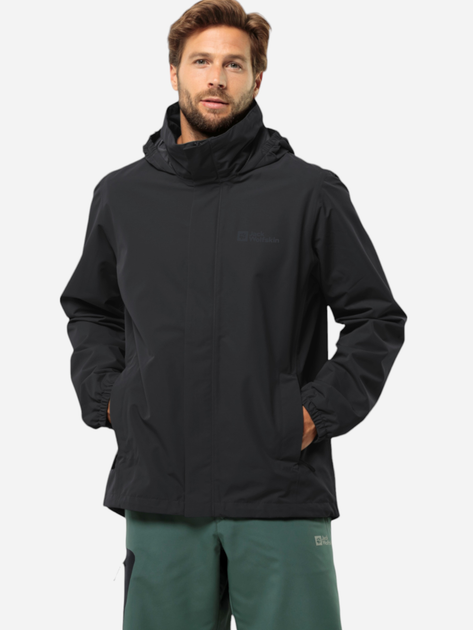 Kurtka wiatrówka męska Jack Wolfskin Stormy Point 2L Jkt M 1111142_6000 2XL Czarna (4064993496567) - obraz 1