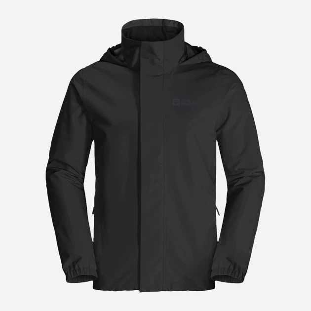 Вітровка чоловіча Jack Wolfskin Stormy Point 2L Jkt M 1111142_6000 L Чорна (4064993496543) - зображення 6