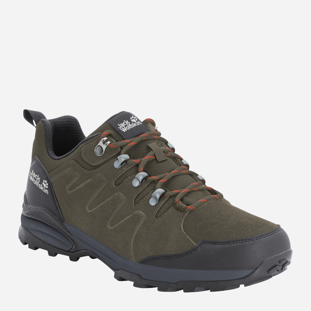 Чоловічі кросівки для треккінгу з мембраною Jack Wolfskin Refugio Texapore Low M 4049851_4287 48 Хакі (4060477908182) - зображення 2