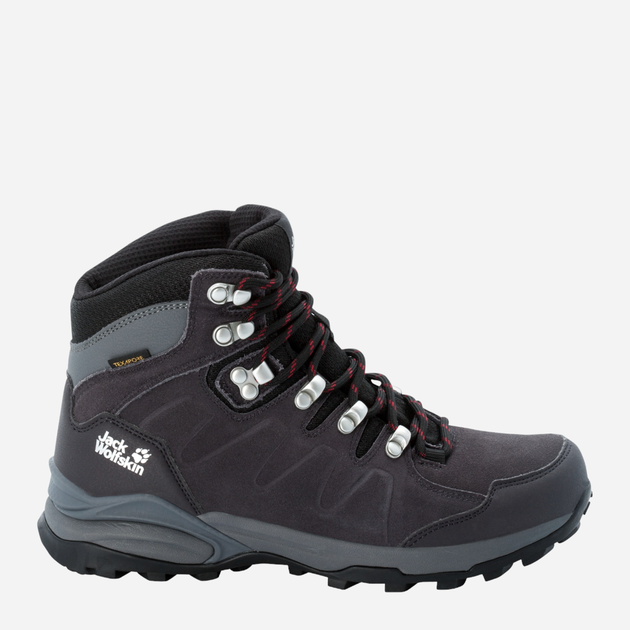 Buty trekkingowe damskie z membraną Jack Wolfskin Refugio Texapore Mid W 4050871_6157 38 Ciemnoszare (4060477909271) - obraz 1