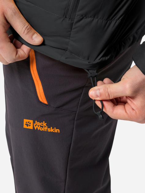 Пуховик зимовий короткий чоловічий Jack Wolfskin Ather Down Hoody M 1207671_6000 S Чорний (4064993897418) - зображення 5