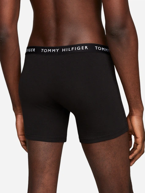 Zestaw majtek męskich typu bokserki 3 szt Tommy Hilfiger UM0UM02204-0TE S Czarne (8720116323016) - obraz 3