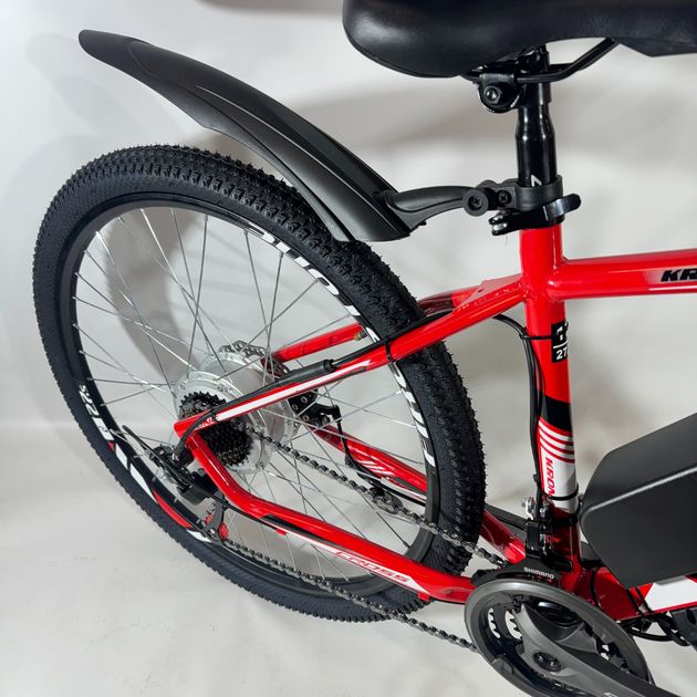 Велосипед с Е-комплектом 27.5" Cross Kron Красный 48 В 500Вт 12 Ah/ до 45 км запас хода - изображение 4