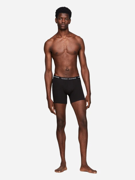 Zestaw majtek męskich typu bokserki 3 szt Tommy Hilfiger UM0UM02204-0TE M Czarne (8720116323092) - obraz 4