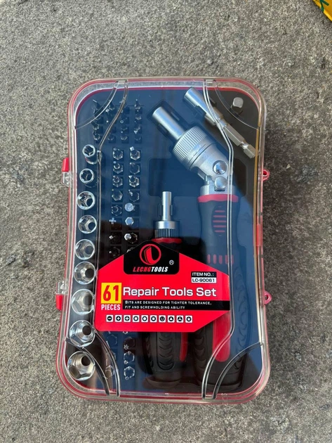 Набір інструменту 61 предмет LechgTools викрутка з тріскачкою LC-90061 - зображення 8