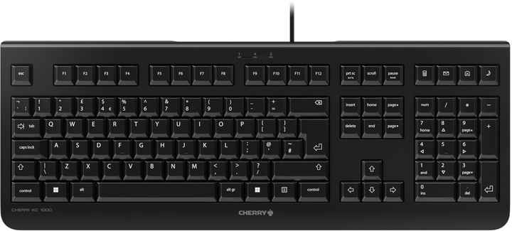 Клавіатура дротова Cherry KC 1000 USB UK Black (JK-0800GB-2) - зображення 1