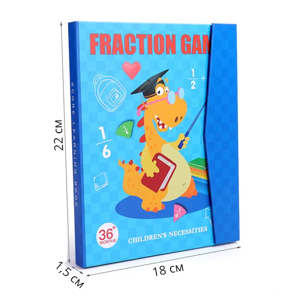 Пособие Fraction Game магнитная книга для детей тренажер по математике в комплекте идет маркер - изображение 7