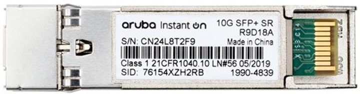 SFP модуль HP Enterprise Aruba R9D18A 10 Gbps SFP+ SR LC (0190017566955) - зображення 2