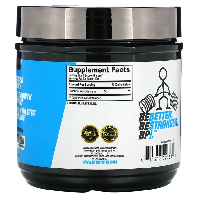 Креатин BPI Sports, Micronized Creatine, Unflavored, 1.32 lbs (600 g) (11964899) - Фото 2 Креатин BPI Sports, Micronized Creatine, Unflavored, 1.32 lbs (600 g) (11964899) - изображение 2
