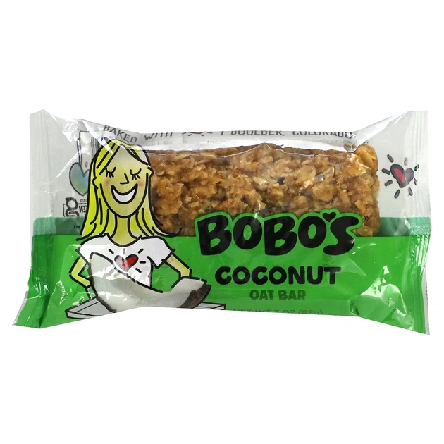 Батончики для перекушування Bobo's Oat Bars, Coconut Oat Bars, 4 Bars, 3 oz (85 g) Each (11987132) - зображення 3