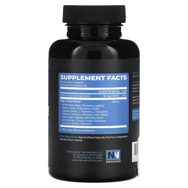 Жиросжигатель Nobi Nutrition, Premium Night Time Fat Burner, 60