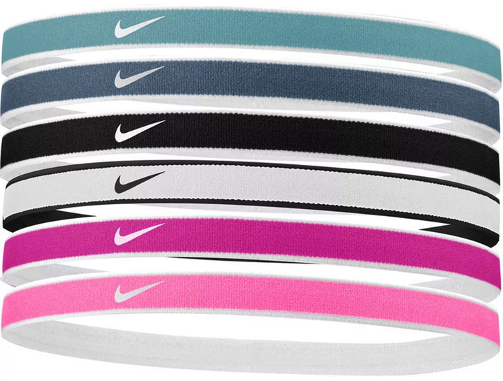 Набір пов'язок на голову Nike Swoosh Sport N1002021412OS 6 шт (887791741615) - зображення 1