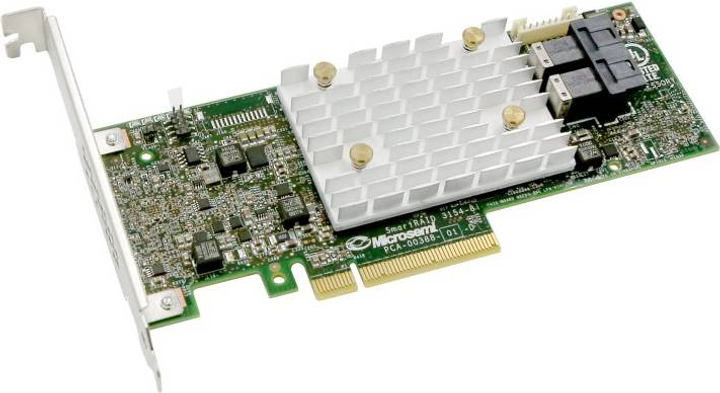 Karta rozszerzeń Adaptec SmartRAID 3154-8i 4GB SAS/SATA 8 HDD Sgl. PCIe x8 12 Gbps Low Profile (2291000-R) - obraz 1