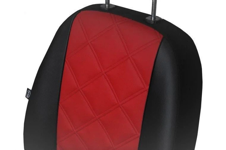 Чехлы на передние сиденья для RENAULT SANDERO 2012-2020 Pok-ter экокожа Elit Красный - изображение 4