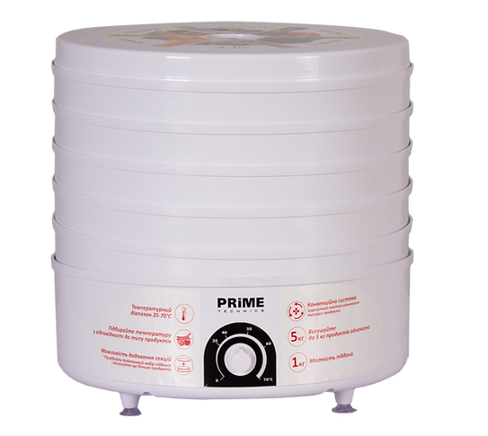 Сушіння для продуктів PRIME PFD 502 W - Фото 3 Сушіння для продуктів PRIME PFD 502 W - зображення 3