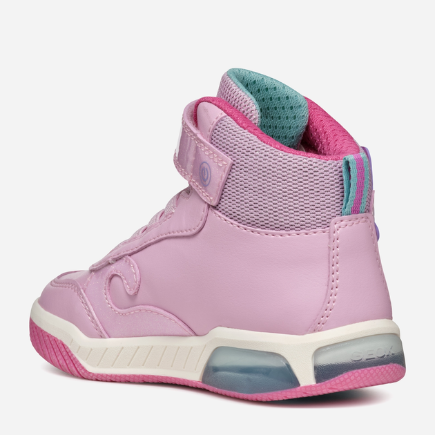 Sneakersy dziecięce dla dziewczynki wysokie Geox J Inek Girl J46ASB0BCKCC8206 32 Różowe (8056206891128) - obraz 4