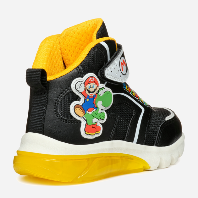 Дитячі черевики для хлопчика Geox J Ciberdron Boy Super Mario J46LBJ054FUC0054 27 Чорні (8056206923317) - зображення 4