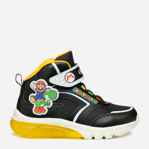 Дитячі черевики для хлопчика Geox J Ciberdron Boy Super Mario J46LBJ054FUC0054 28 Чорні (8056206923324) - зображення 3