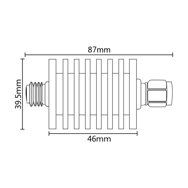 Атенюатор 30 Вт 20 дБ 4ГГц N-type male / N-type female RF Attenuator - зображення 4