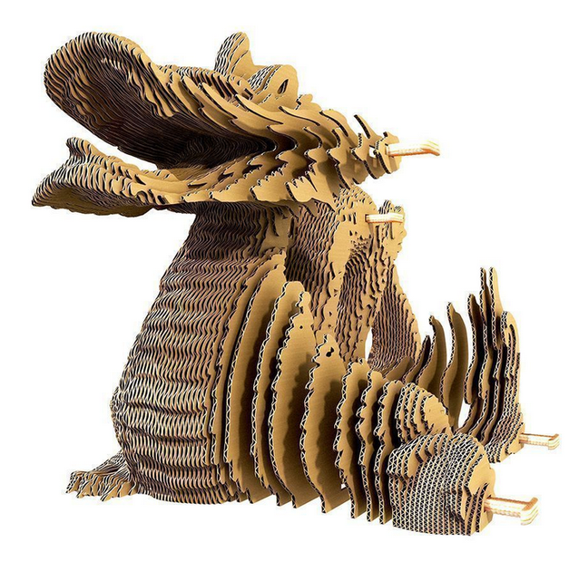 Картонный 3D пазл-конструктор Cartonic 3D Puzzle Dragon - изображение 3