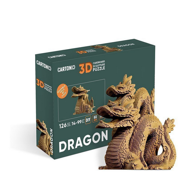 Картонный 3D пазл-конструктор Cartonic 3D Puzzle Dragon - изображение 4