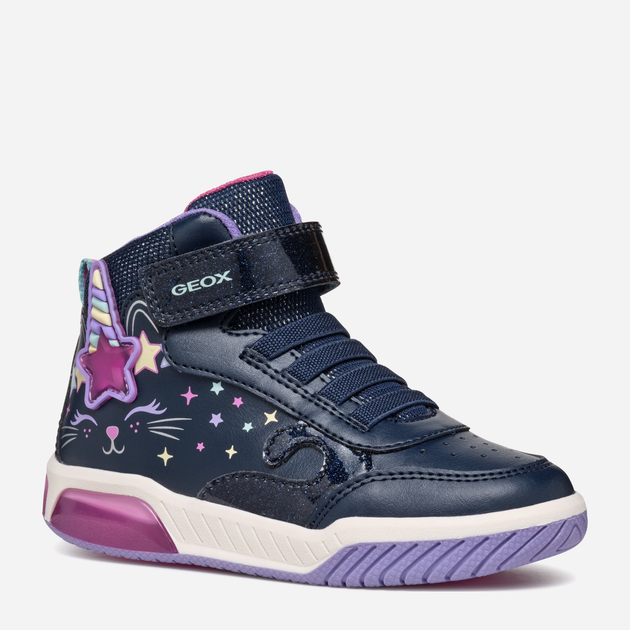 Sneakersy dziecięce dla dziewczynki wysokie Geox J Inek Girl J46ASB0BCKCC4243 33 Granatowe (8056206891029) - obraz 3