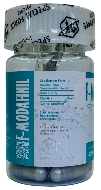 Ноотроп Модафініл Для покращення роботи мозку Special Force F-Modafinil+ 30 капсул - зображення 2