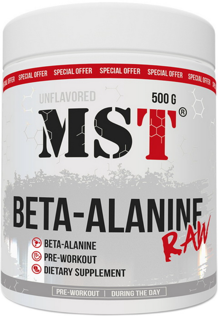 Бета-аланін MST Beta Аlanine Raw 500 г - Фото 1 Бета-аланін MST Beta Аlanine Raw 500 г - зображення 1
