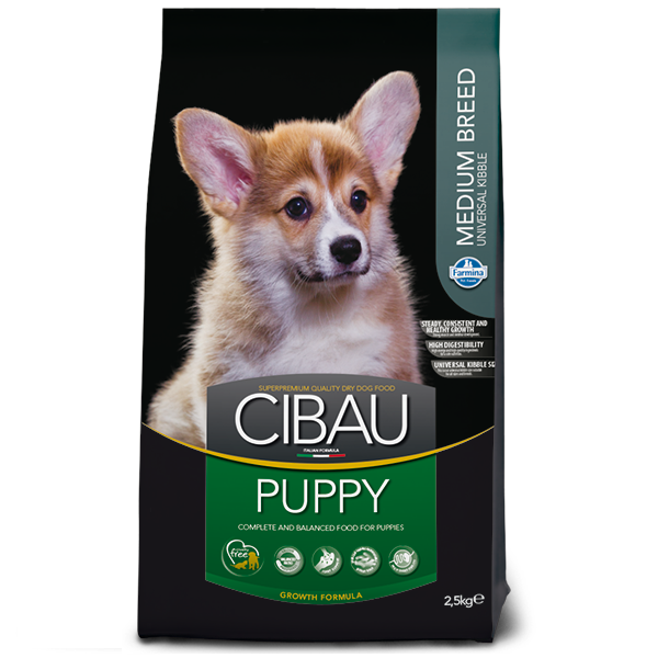 Сухой корм Farmina Cibau Puppy Medium для щенков средних пород, с курицей, 2.5 кг (*) - Фото 1 Сухой корм Farmina Cibau Puppy Medium для щенков средних пород, с курицей, 2.5 кг (*) - изображение 1