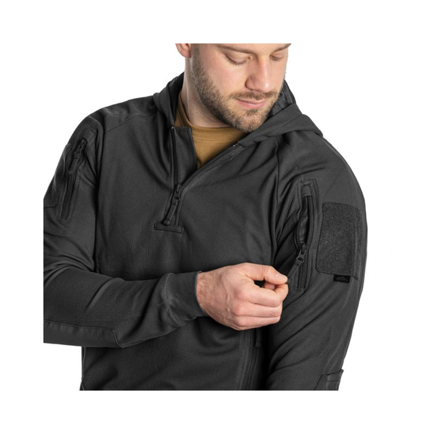 Кофта тактична Helikon-Tex RANGE HOODIE - TopCool, чорний, розмір L (BL-BRH-TC-01-B05) - изображение 2