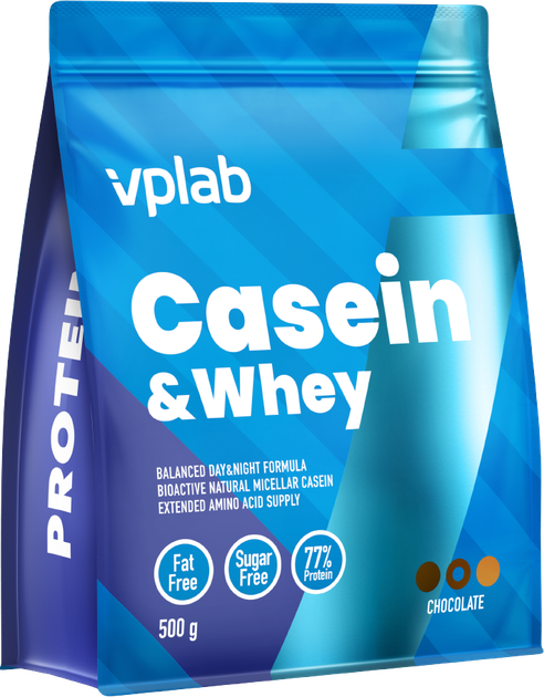 Białko VPLab Casein & Whey 500 g Czekolada (5060730361654) - obraz 1