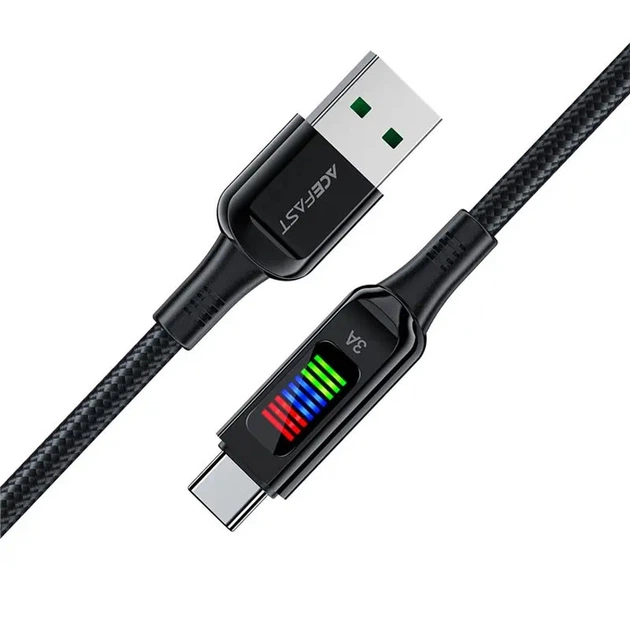 Дата кабель Acefast C7-04 USB-A to USB-C zinc alloy (Black) (185872) - изображение 4