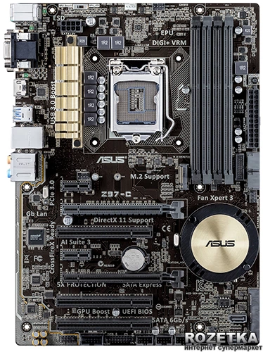 Материнская плата Asus Z97-C (s1150, Intel Z97, PCI-Ex16) – фото