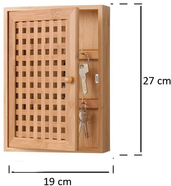 Wieszak na klucze Zeller szafka bambusowa (4003368138763) - obraz 5