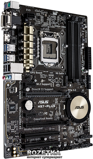 Материнская плата Asus H97-PLUS (s1150, Intel H97, PCI-Ex16) – фото ...