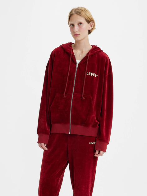 Толстовка на молнии с капюшоном женская Levi's 786240735 XL Красная ...