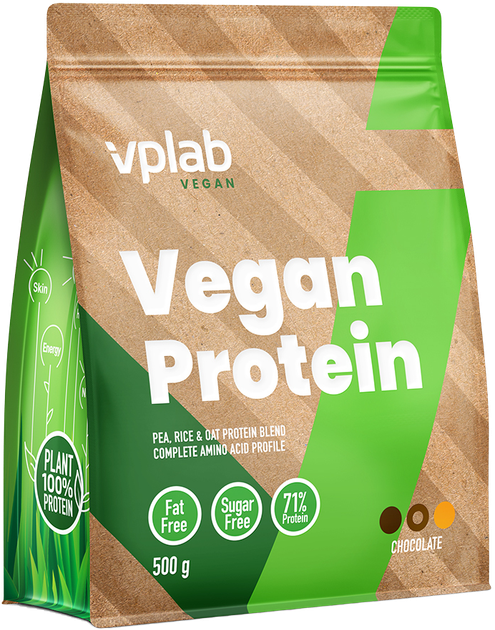 Białko VPLab Vegan Protein 500 g Czekolada (5060730361449) - obraz 1