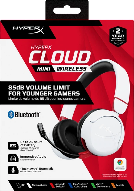 Słuchawki HyperX Cloud Mini Wireless White (7G8F2AA) - obraz 12