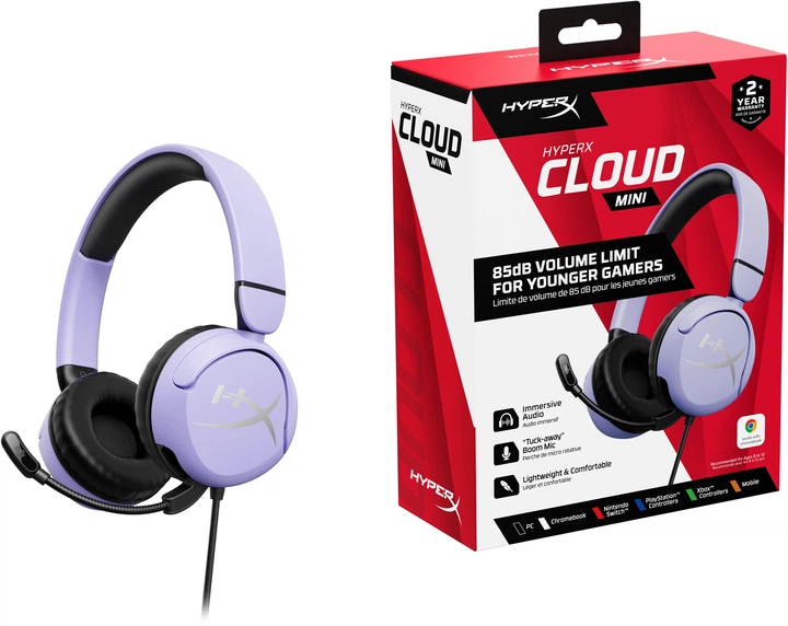 Słuchawki HyperX Cloud Mini Wired Lavender (7G8F5AA) - obraz 7