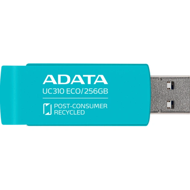 USB флеш накопичувач ADATA 256GB UC310 Eco Green USB 3.2 (UC310E-256G-RGN) - Фото 3 USB флеш накопичувач ADATA 256GB UC310 Eco Green USB 3.2 (UC310E-256G-RGN) - изображение 3