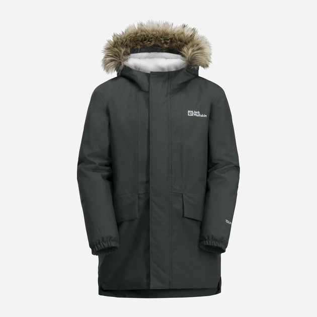 Дитяча зимова куртка-парка довга для хлопчика Jack Wolfskin Cosy Bear Jacket K 1610091_T0137 116 см Зелена (4064886344975) - Фото 4 Дитяча зимова куртка-парка довга для хлопчика Jack Wolfskin Cosy Bear Jacket K 1610091_T0137 116 см Зелена (4064886344975) - зображення 4