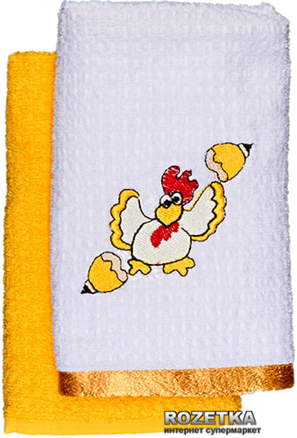 Мотылек Полотенце-уголок с рукавичкой Цыпленок