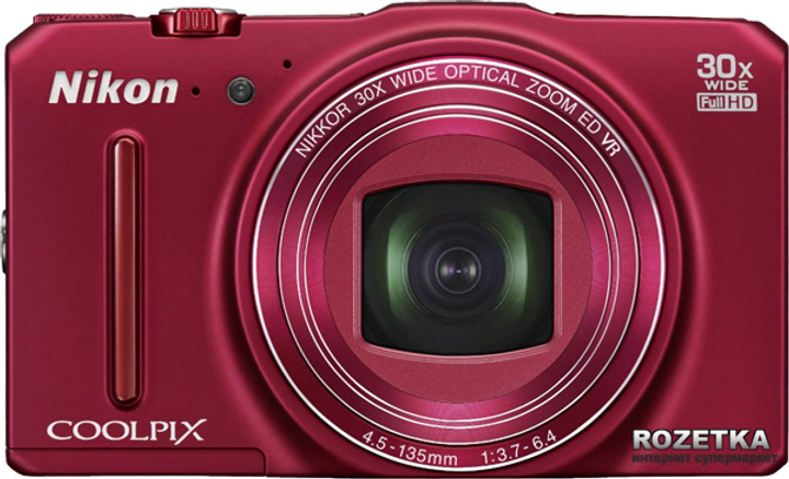 Фотоаппарат Nikon Coolpix S9700 Red (VNA651E1) купить на