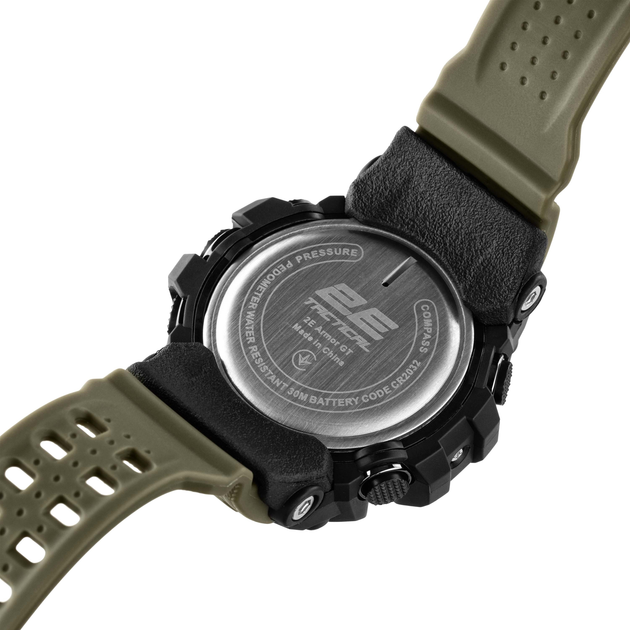 Мужские часы 2E Armor GT Army Green с компасом и шагомером - изображение 6